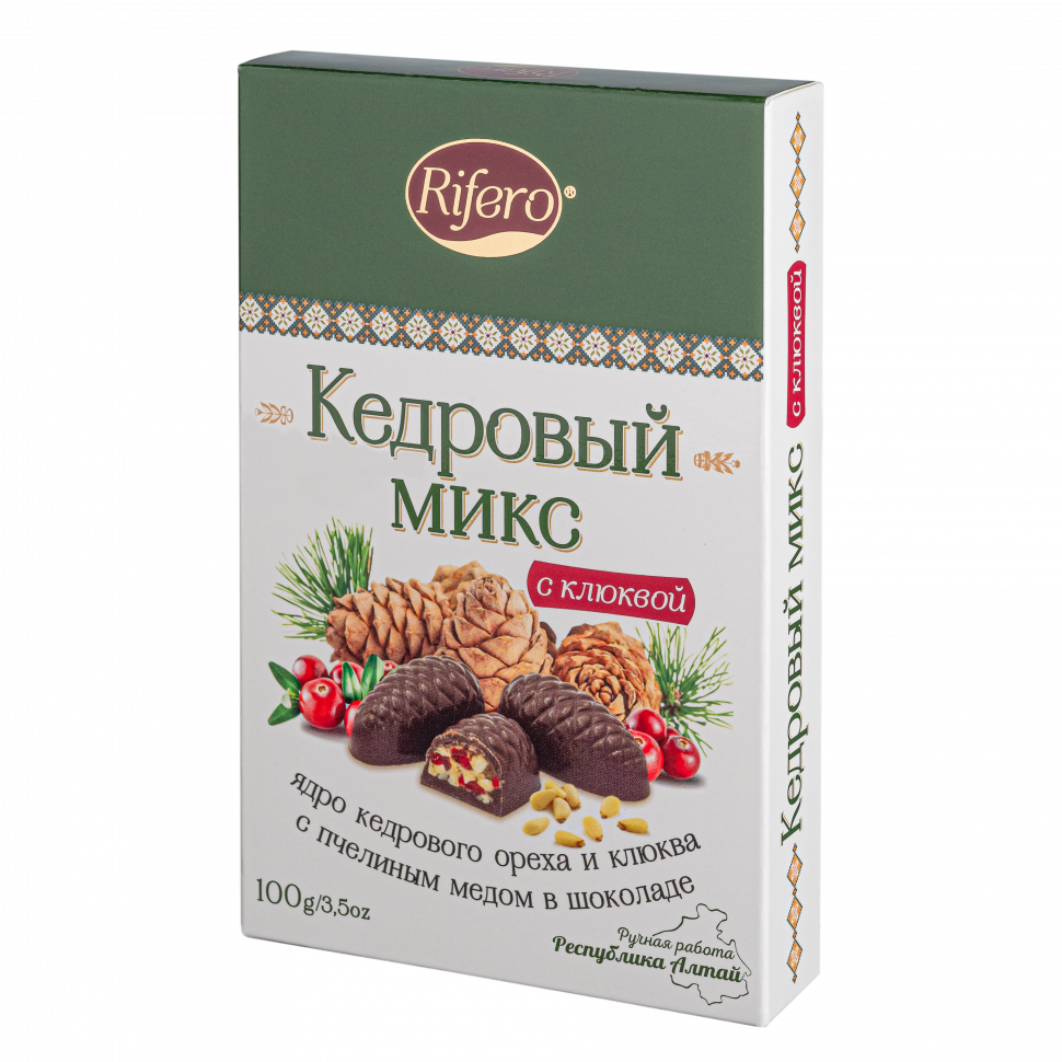  Риф и ко Конфеты "Кедровый микс КЛЮКВА" 100г     в Новозыбкове