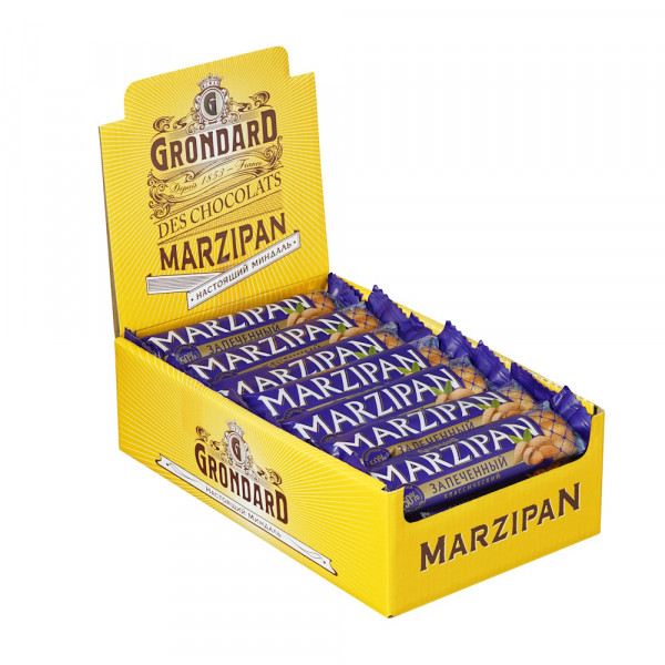 №1 TM Grondard   (11161) Батончики НЕглазированные Марципановые Запечённые, (28шт по 40г)    в Новозыбкове