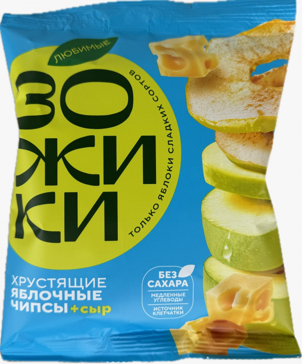 №1 Зожики Яблочные чипсы с сыром, 25г  в Новозыбкове
