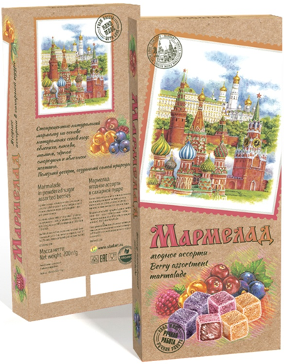  Сладарт Мармелад Ассорти ягодное в сахарной пудре, 200г    в Новозыбкове