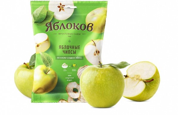 №2 Яблочные чипсы из кисло-сладких яблок 25г в Новозыбкове
